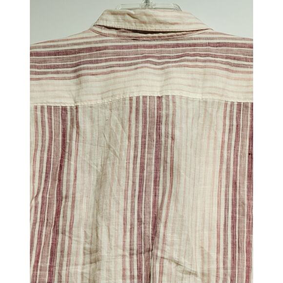 Tommy Bahama 100% Linen Long Sleeve XXLarge Purple/Pink / White Men's Button - Picture 8 of 8